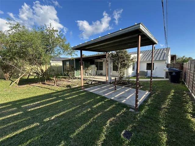 a backyard of a house