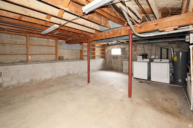 1272 Cook Street Ogden, UT 84404 - Photo 31 of 46 Unfinished basement featuring exposed wood joists and concrete block walls