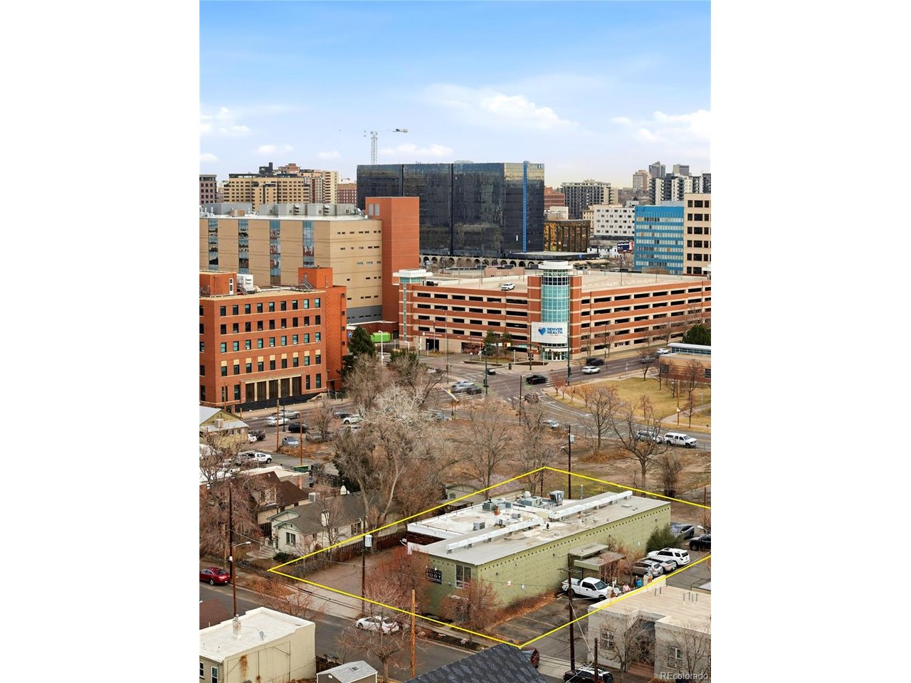 a city view of a building