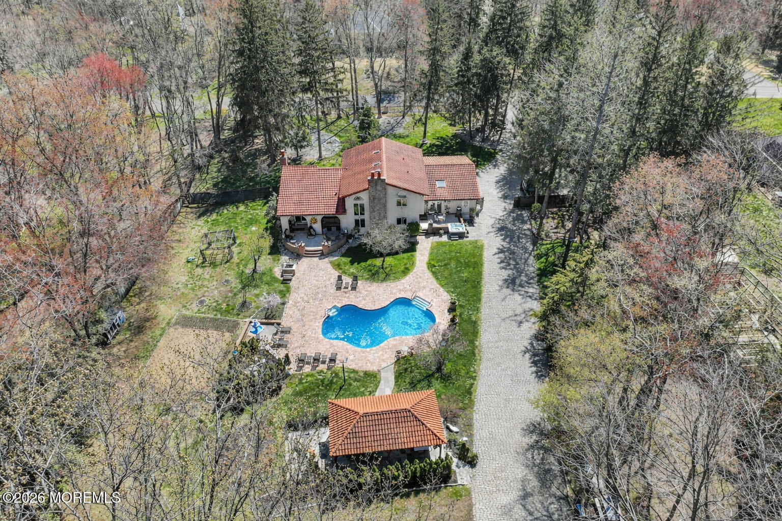 12 Red Fox Run Manalapan, NJ 07726 - Photo 53 of 57 an aerial view of a house with a yard and lake view