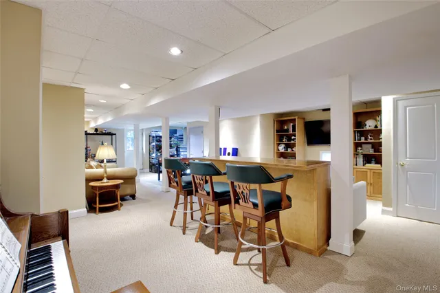 a living room with furniture and a couch