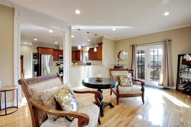 a living room with furniture fireplace and a flat screen tv