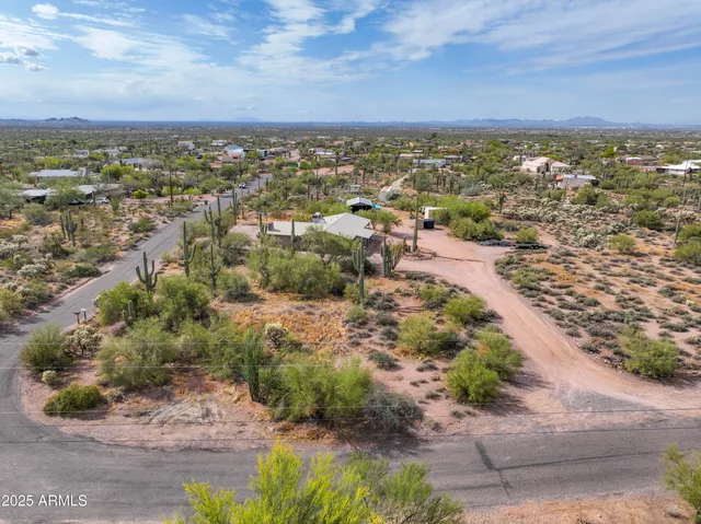 an aerial view of multiple house