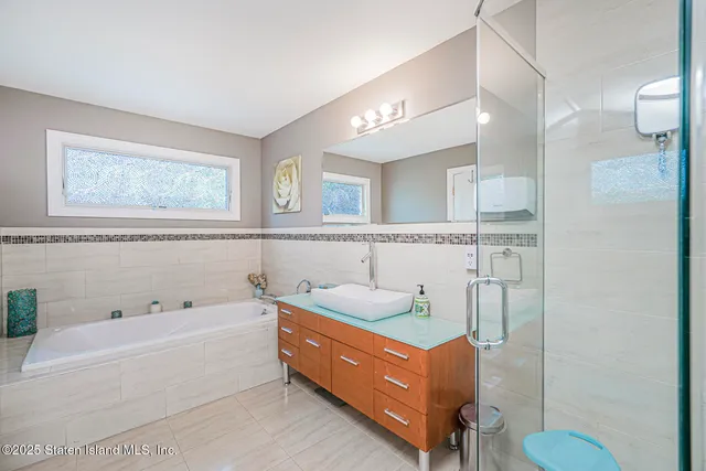 a dining room with furniture and a table