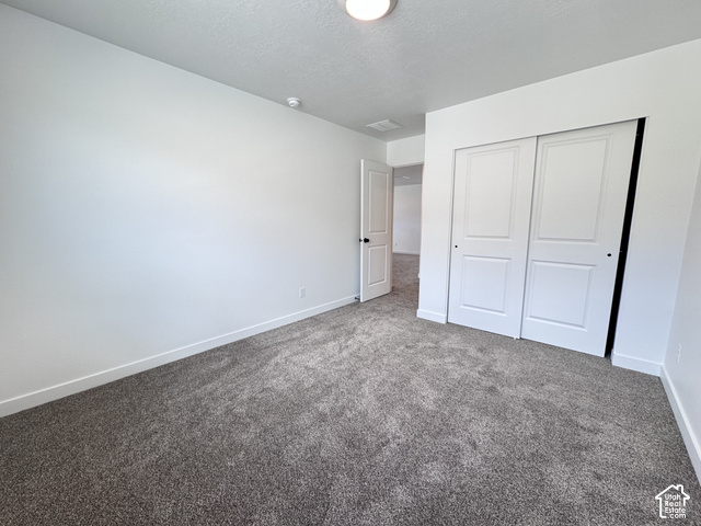 2613 Scarlet Road, Unit 258 Eagle Mountain, UT 84005 - Photo 26 of 30 Wall-to-wall carpeting with light-toned walls, featuring a flush-mount ceiling light and white bi-fold closet doors
