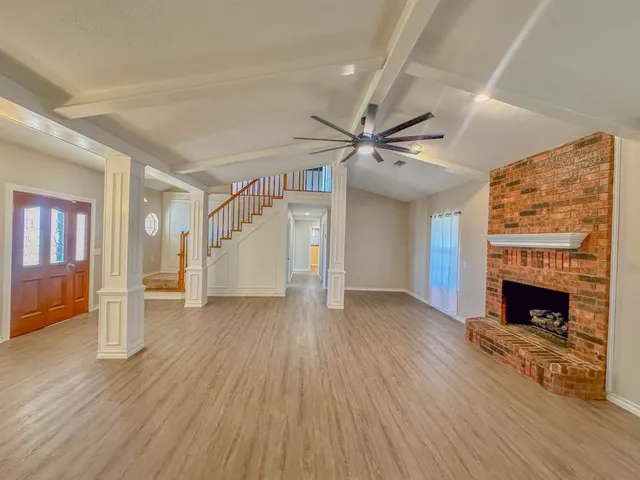 a view of kitchen with stainless steel appliances refrigerator oven and stove