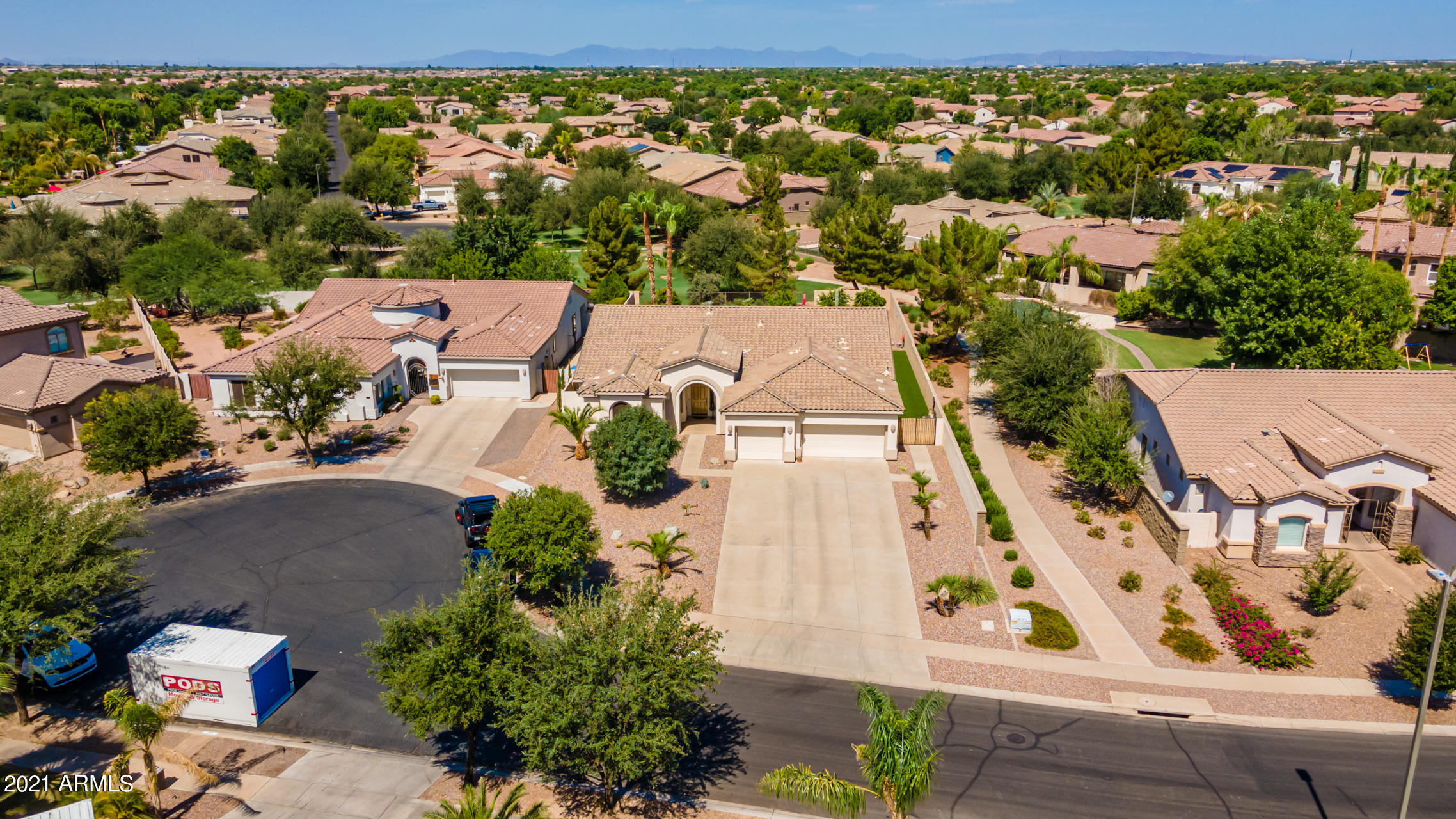 4648 South Ranger Court Gilbert, AZ 85297 - Photo 49 of 49 an aerial view of residential houses with outdoor space