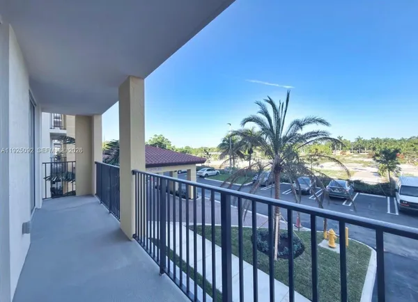 a view of a balcony