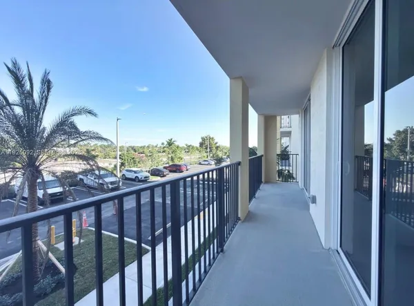 a view of a balcony