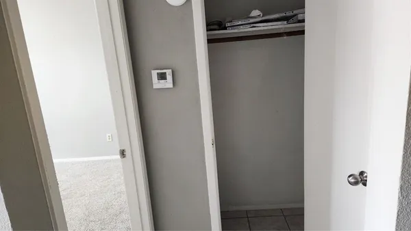 a view of a closet