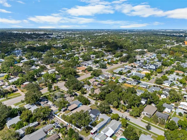 an aerial view of multiple house