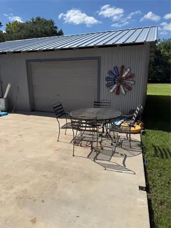 a view of outdoor space with seating
