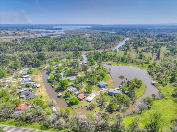 a view of a lake with a mountain in the background