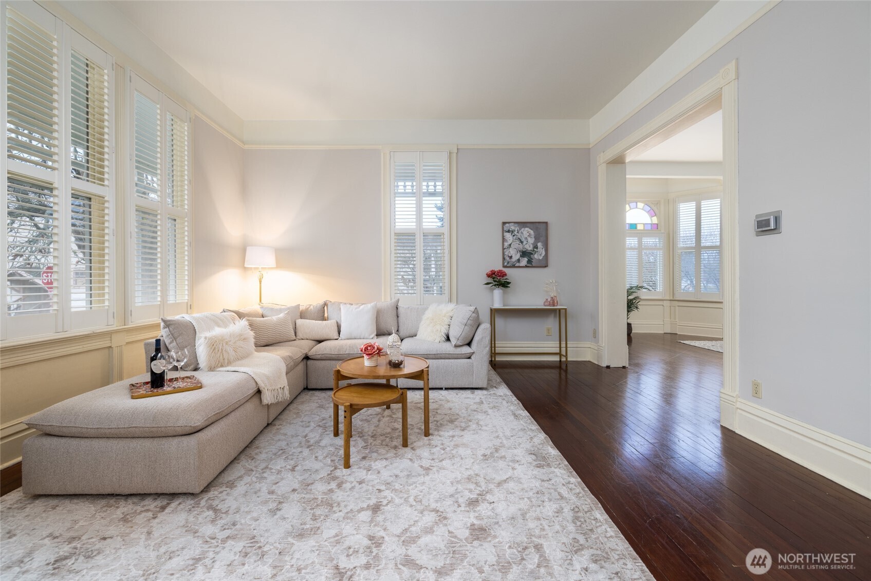 303 Benton Street La Conner, WA 98257 - Photo 3 of 40 a living room with furniture and wooden floor