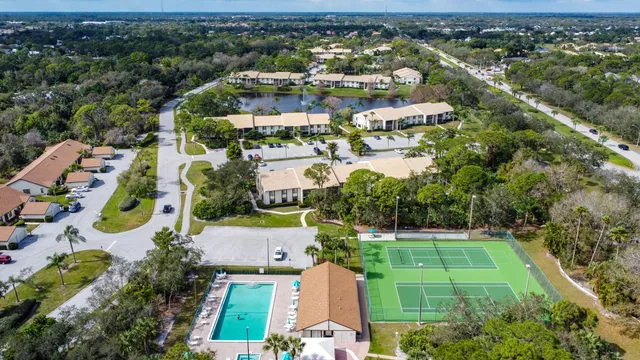 an aerial view of a city with lots of residential buildings