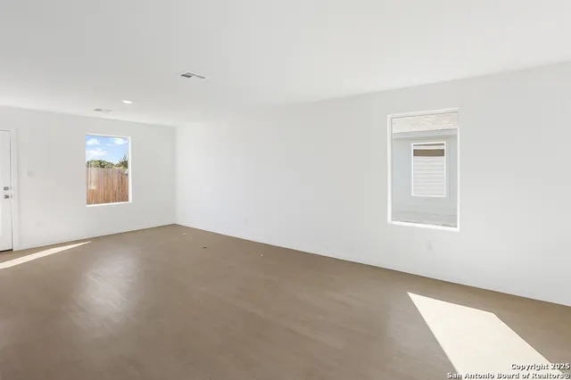 an empty room with a window