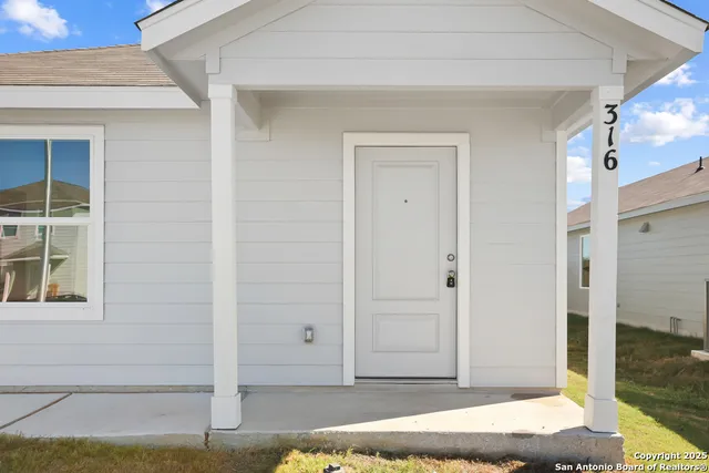 a view of front door
