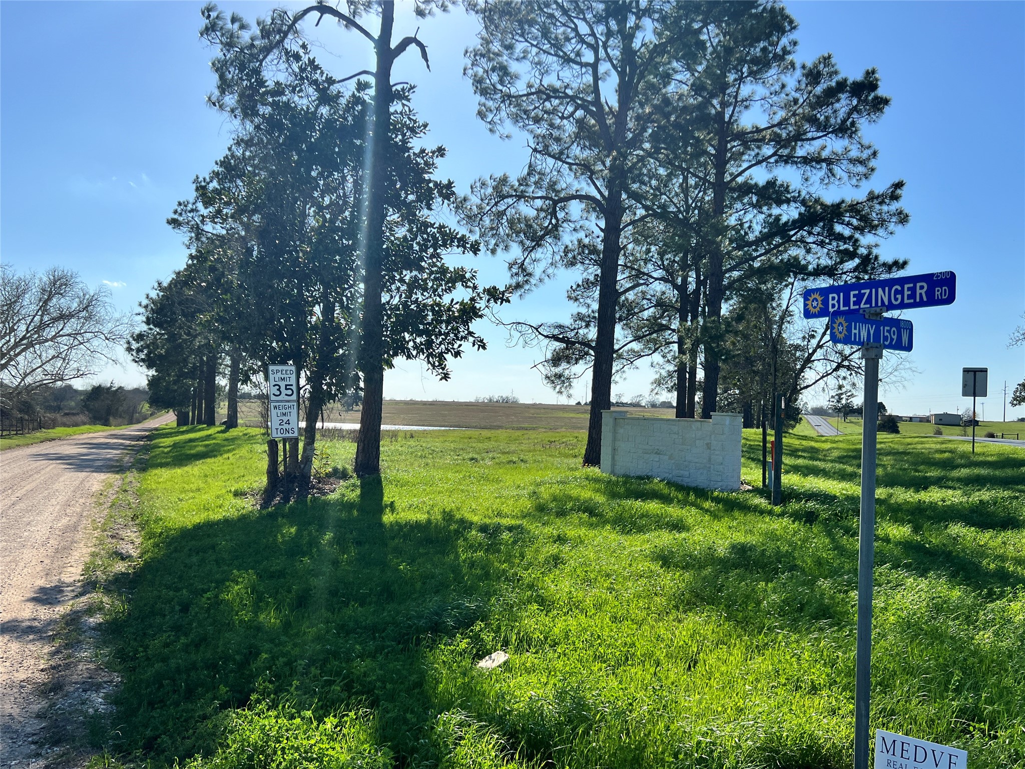 1 Blezinger Road New Ulm, TX 78950 - Photo 1 of 44 From Bellville going through Industry on HWY 159W, Blezinger is just on outskirts of town on the left. This is a good landmark where to turn. Property will be on the left.