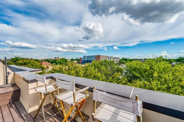 a view of an outdoor seating area