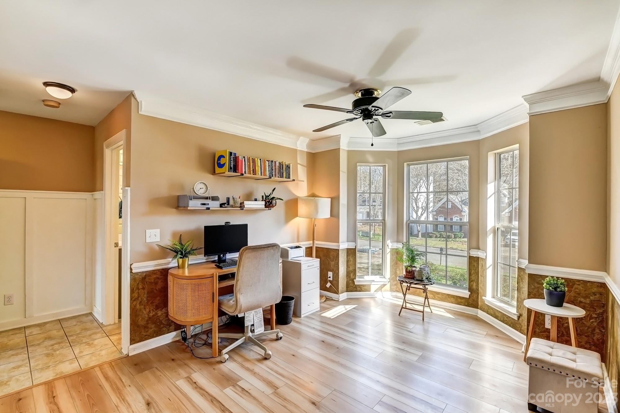 1663 Heather Glen Road Kannapolis, NC 28081 - Photo 14 of 40 a view of a workspace with furniture and a window