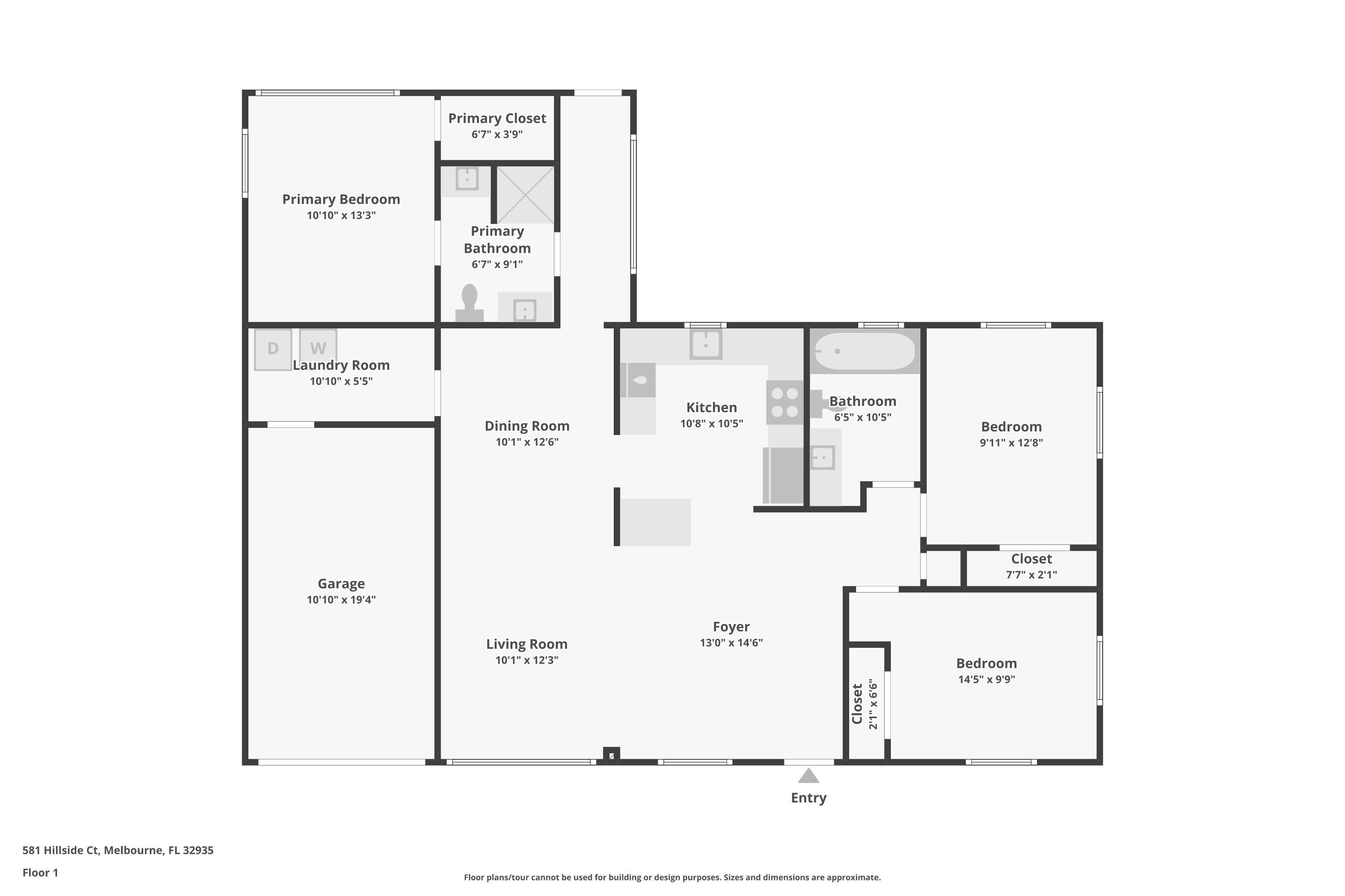 581 Hillside Court Melbourne, FL 32935 - Photo 45 of 46 Floor Plan