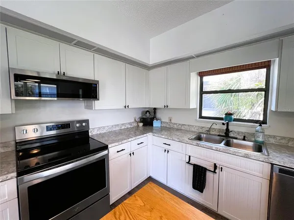 workspace with wooden floor