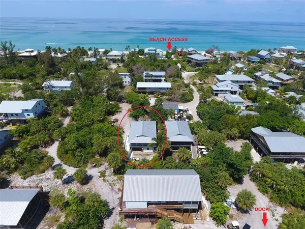 an aerial view of multiple house