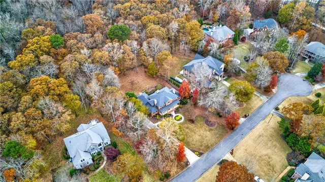 an aerial view of multiple house