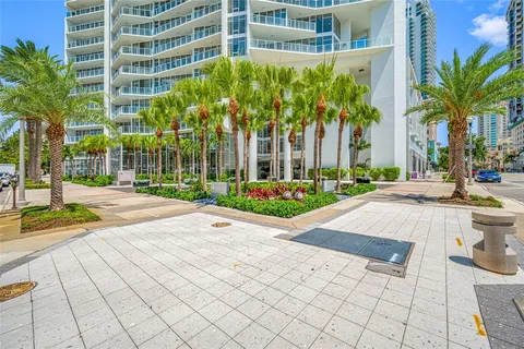 a view of a building with garden