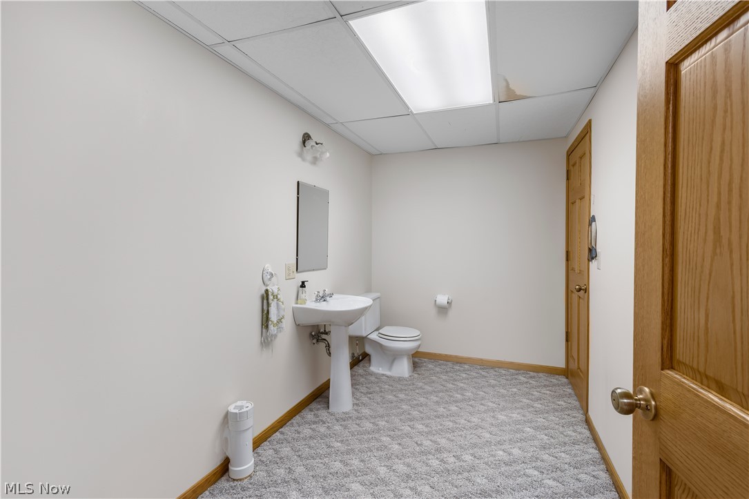 10909 Ruby Road Cambridge, OH 43725 - Photo 32 of 34 Half bath featuring a paneled ceiling and toilet