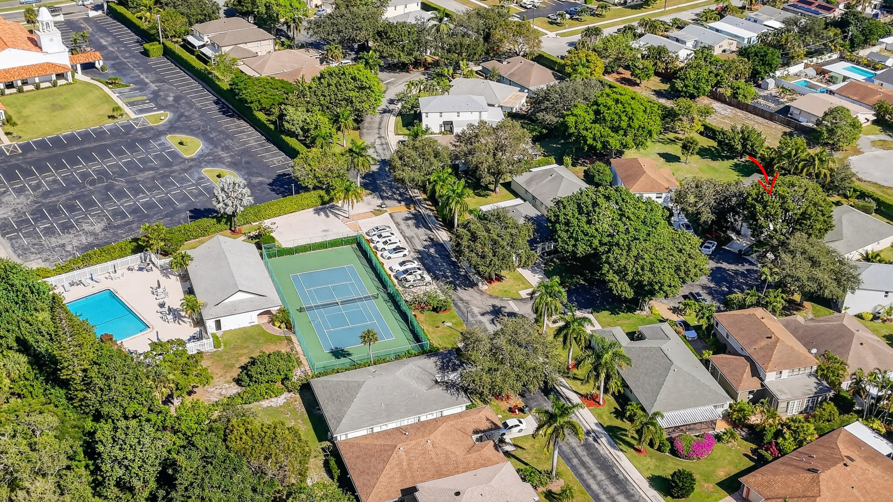 501 Southwest 1st Street Boca Raton, FL 33432 - Photo 47 of 69 an aerial view of a house with a yard and large trees