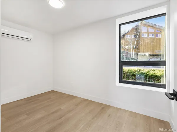 an empty room with a window