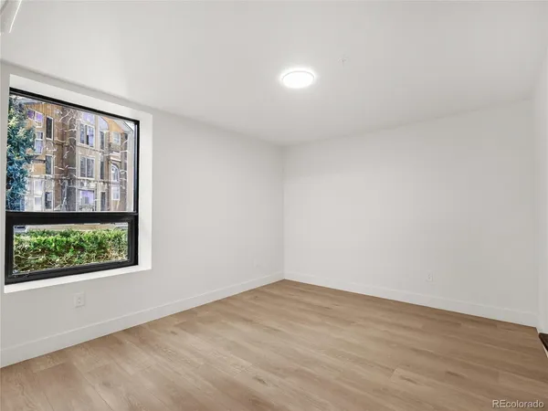 an empty room with a window