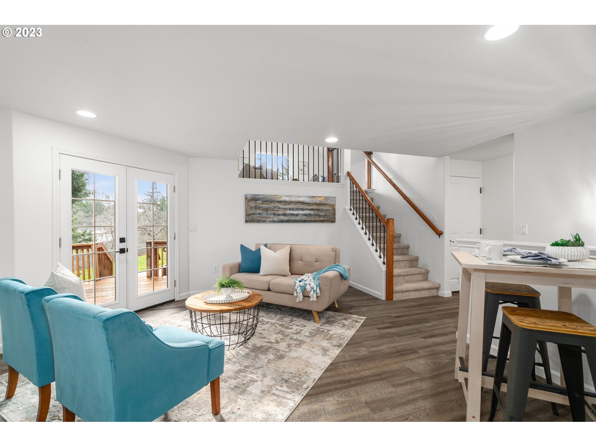 21055 South Ferguson Road Oregon City, OR 97045 - Photo 11 of 46 a living room with furniture and a fireplace