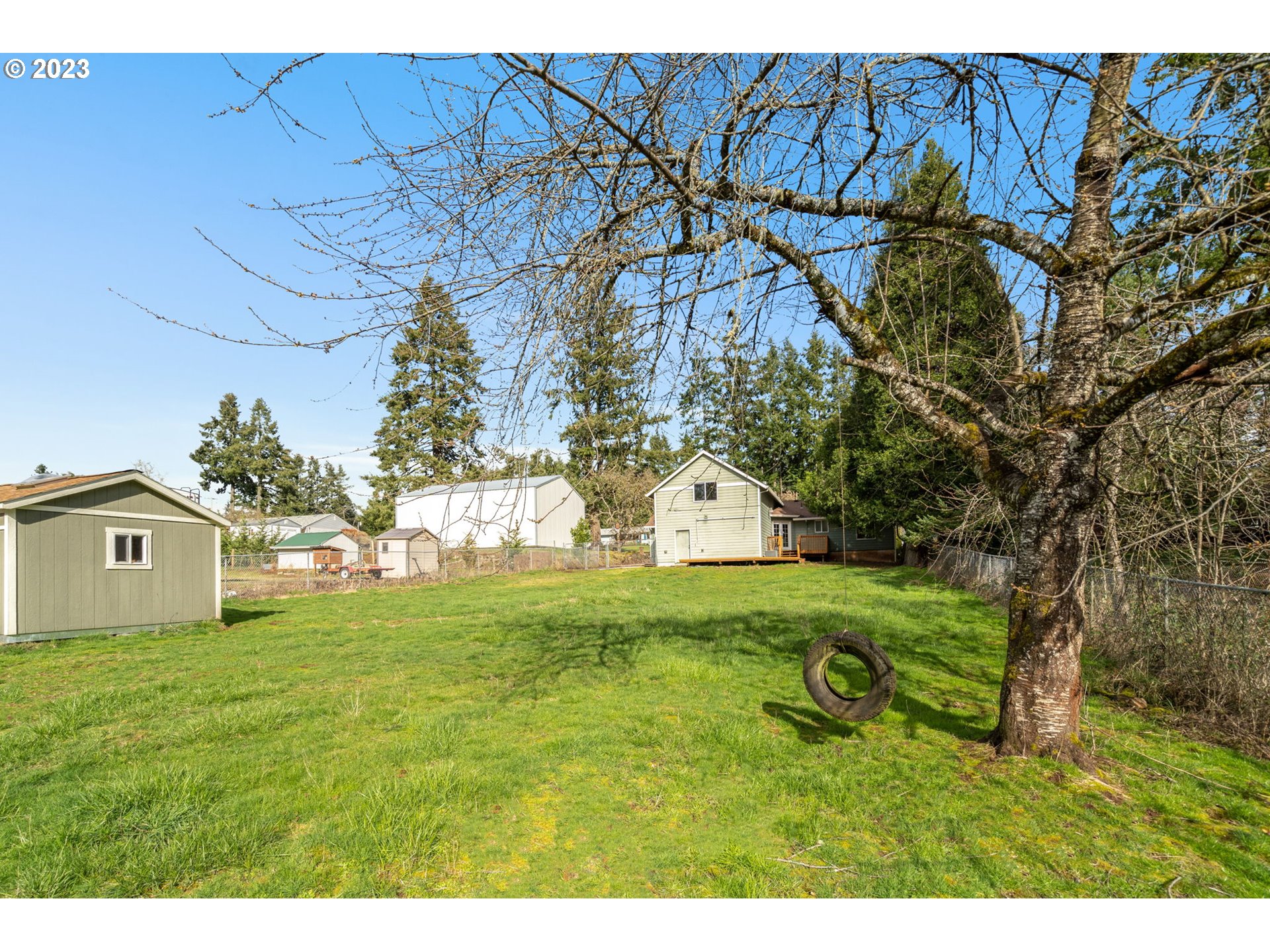 21055 South Ferguson Road Oregon City, OR 97045 - Photo 32 of 46 a view of a big yard with potted plants and large tree