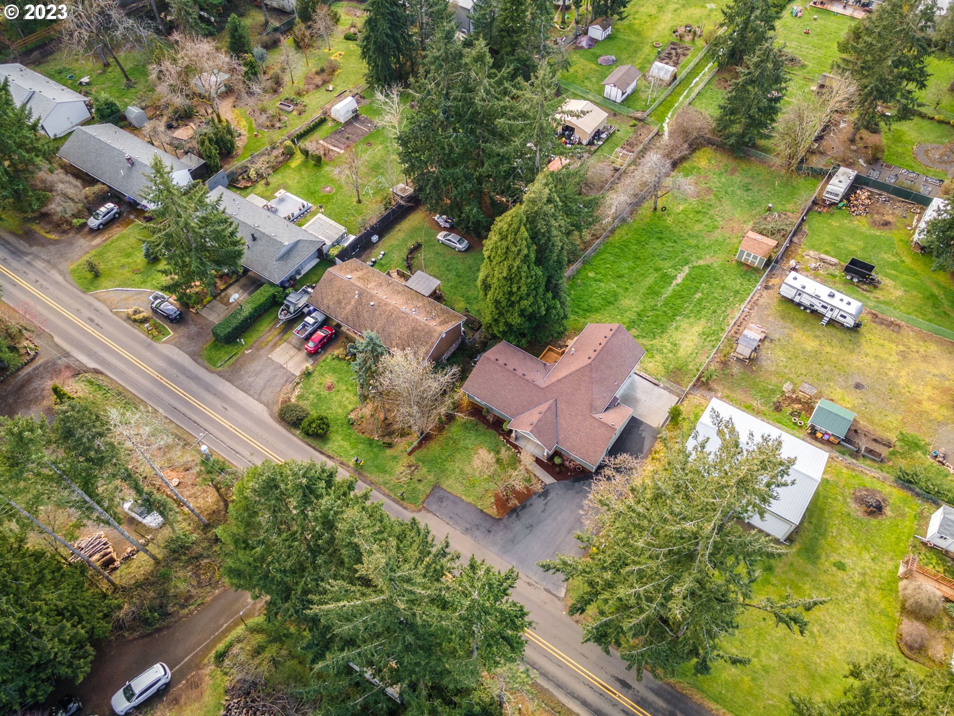 21055 South Ferguson Road Oregon City, OR 97045 - Photo 40 of 46 an aerial view of a house
