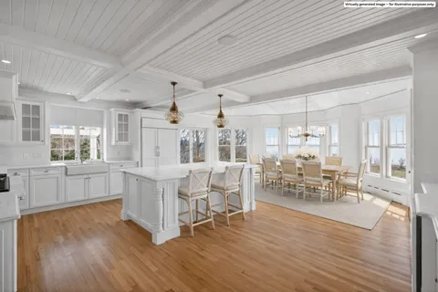 a bathroom with a granite countertop sink a mirror and shower