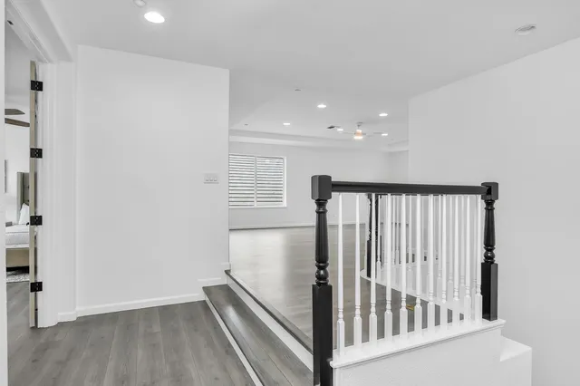 a view of a hallway with entryway