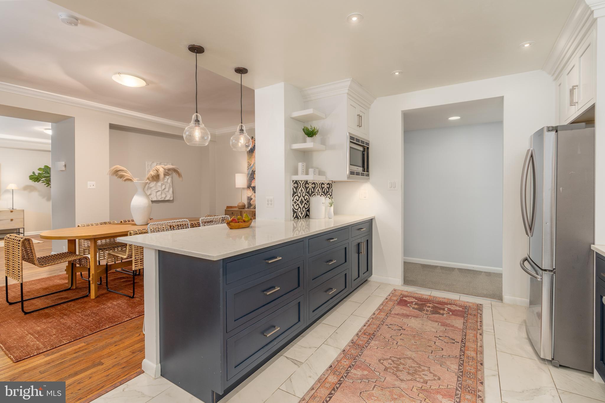 2230 California Street Northwest, Unit 3BE Washington, DC 20008 - Photo 26 of 49 a bathroom with a sink double vanity and a shower