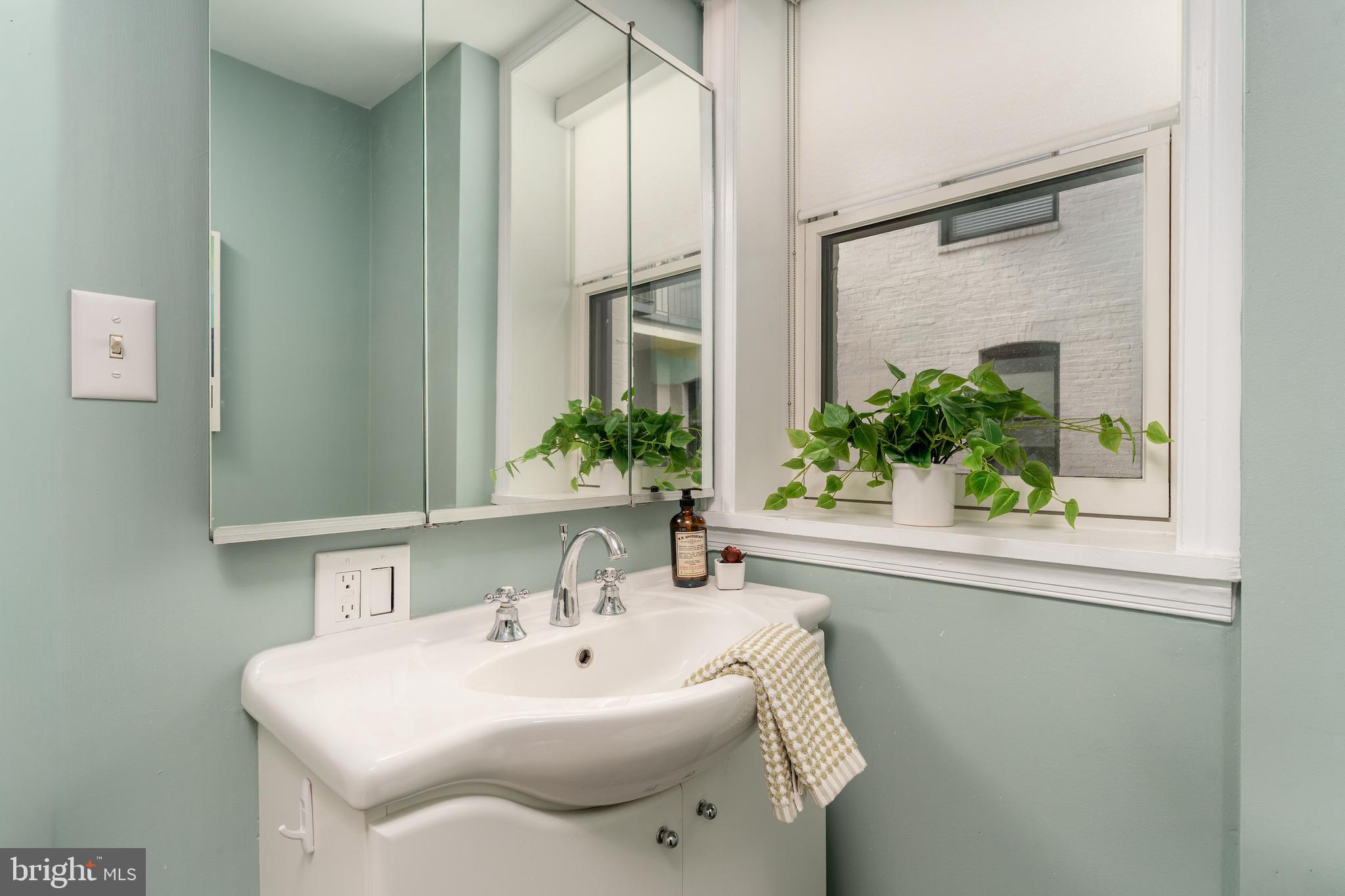 2230 California Street Northwest, Unit 3BE Washington, DC 20008 - Photo 42 of 49 a bathroom with a sink and a mirror