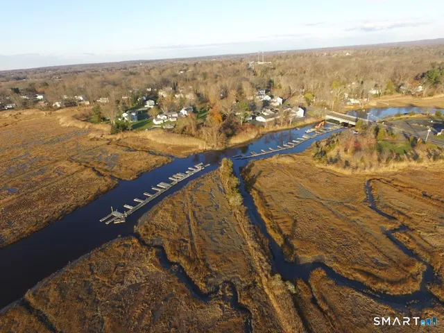 a view of a lake with boats