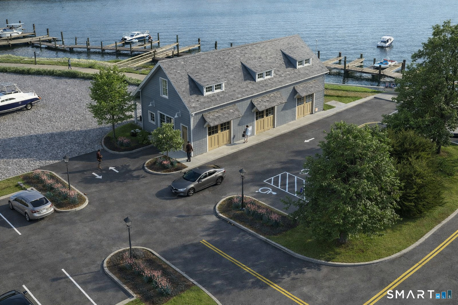 4 Boston Post Road Madison, CT 06443 - Photo 28 of 31 an aerial view of a house with swimming pool and patio