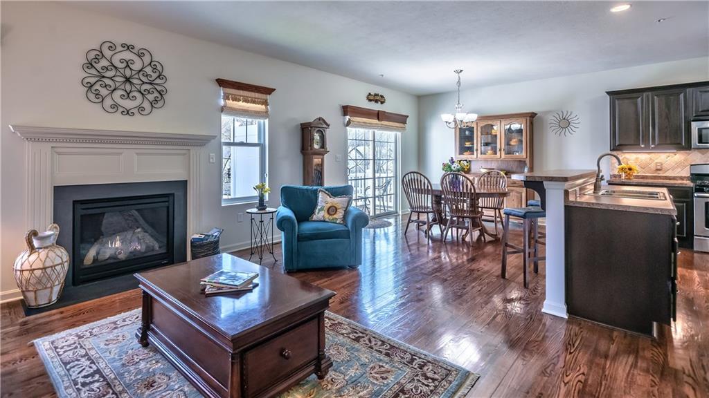 Brightly lit open floor plan