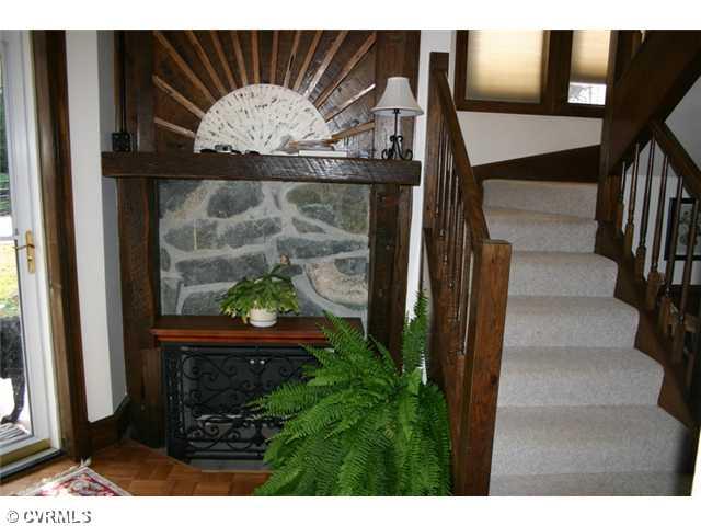 1300 Cardwell Road Crozier, VA 23039 - Photo 5 of 12 Foyer - Foyer has parquet floor, stone fireplace (capped), & walk-in coat closet.