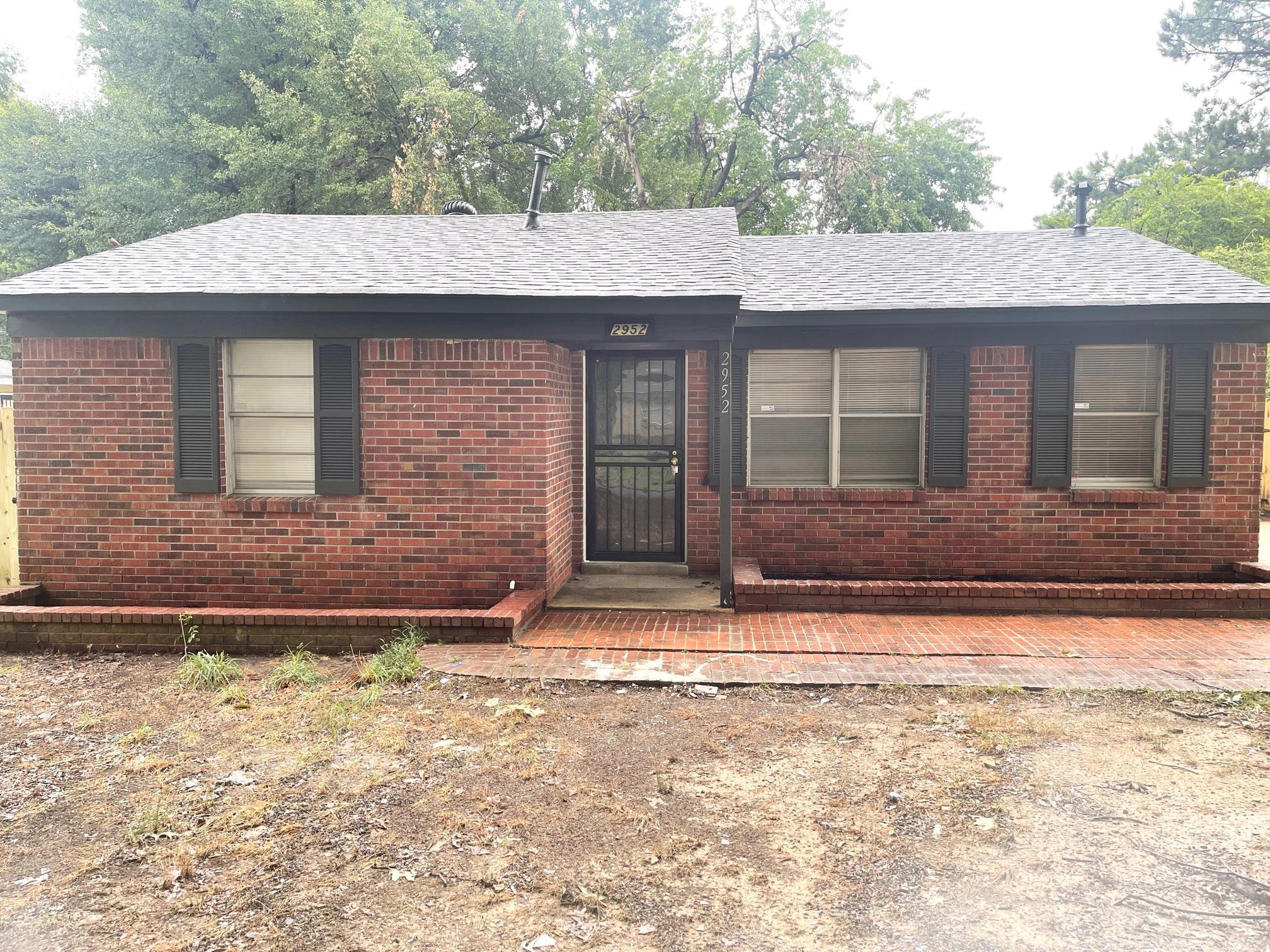 a front view of a house