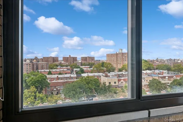 a view of a city from a window