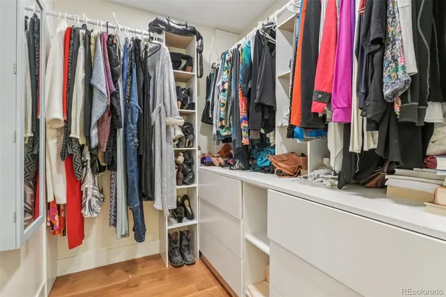 a view of a walk in closet