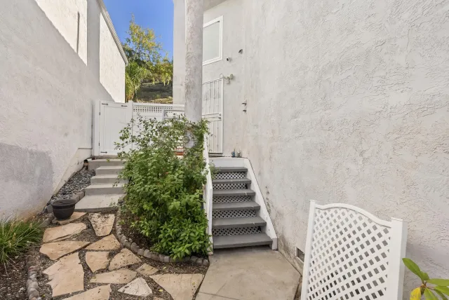 a view of a pathway of a building