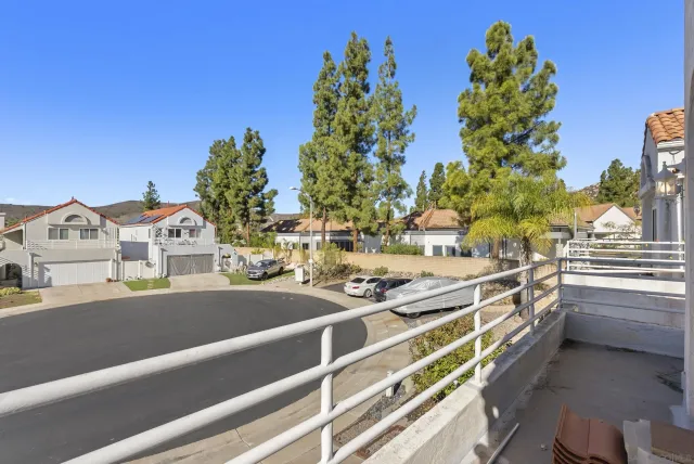 a view of city from balcony
