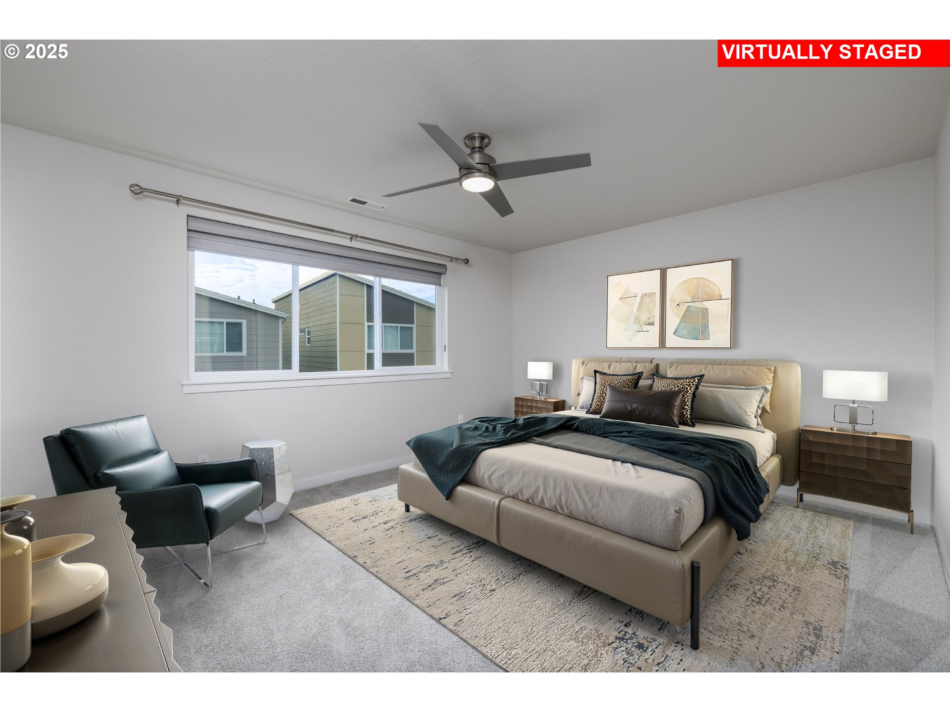 961 Southwest Stellar Terrace Beaverton, OR 97005 - Photo 15 of 25 a bedroom with a bed and wooden floor